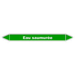 Marqueur de Tuyauterie - Eau Saumurée - NFX 08-105 - Vinyle Laminé
