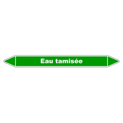 Marqueur de Tuyauterie Eau tamisée 150 x 12 mm Vinyle Laminé