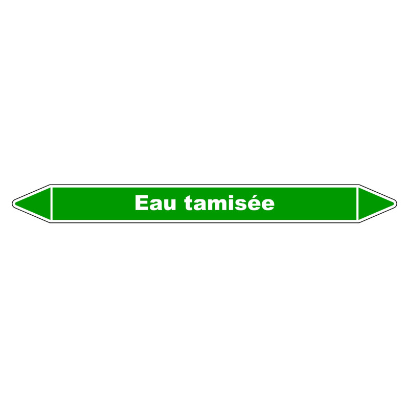 Marqueur de Tuyauterie Eau tamisée 150 x 12 mm Vinyle Laminé