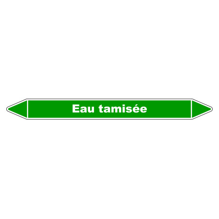 Marqueur de Tuyauterie Eau tamisée 150 x 12 mm Vinyle Laminé
