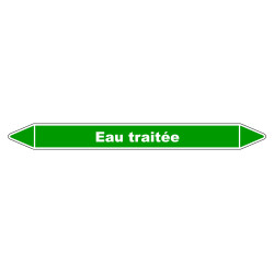 Marqueur de Tuyauterie - Eau Traitée - NFX 08-105 - Vinyle Laminé
