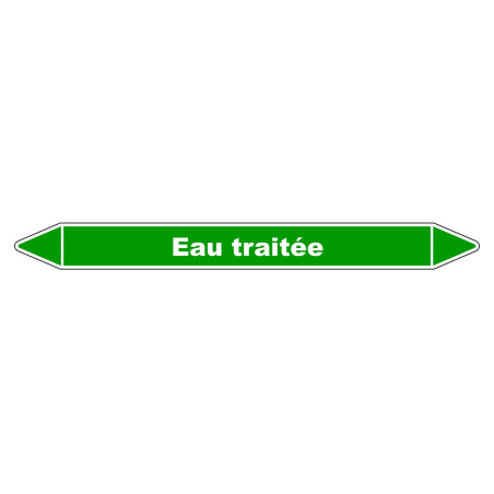 Marqueur de Tuyauterie - Eau Traitée - NFX 08-105 - Vinyle Laminé