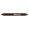 Marqueur de Tuyauterie Effluents 150 x 12 mm Vinyle Laminé