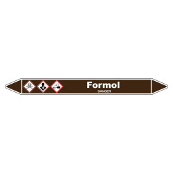 Marqueur de Tuyauterie Formol 150 x 12 mm Vinyle Laminé