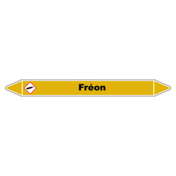 Marqueur de Tuyauterie "Fréon" en Vinyle Laminé