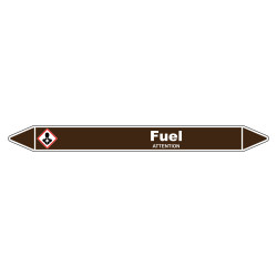 Marqueur de Tuyauterie Fuel 150 x 12 mm Vinyle Laminé