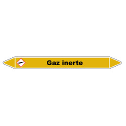 Marqueur de Tuyauterie "Gaz inerte" en Vinyle Laminé