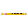Marqueur vinyle laminé pour tuyauterie Gaz naturel MP - robuste et visible