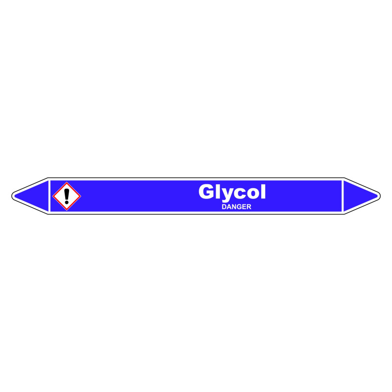 Marqueur de Tuyauterie - Glycol - NFX 08-105 - Vinyle Laminé