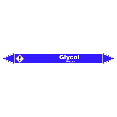 Marqueur de Tuyauterie - Glycol - NFX 08-105 - Vinyle Laminé