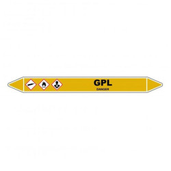 Marqueur de Tuyauterie - GPL - en Vinyle Laminé