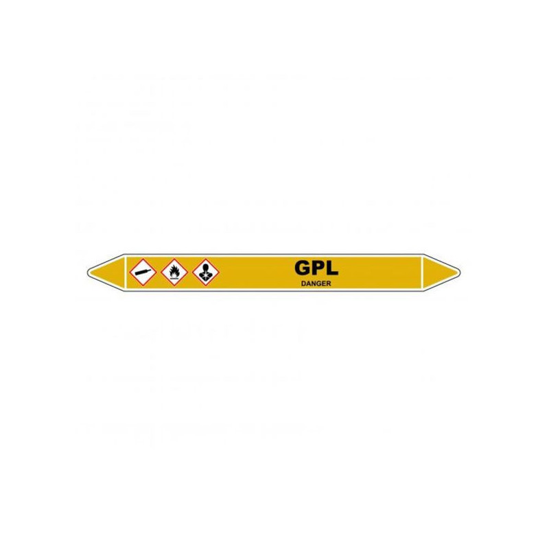 Marqueur de Tuyauterie - GPL - en Vinyle Laminé