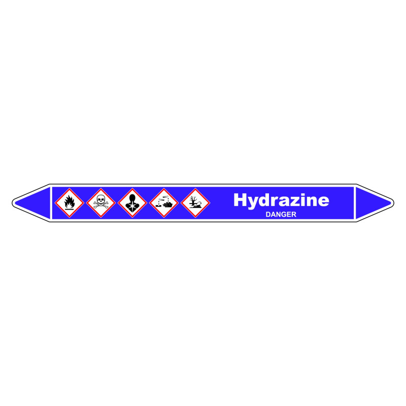 Marqueur de Tuyauterie - Hydrazine - NFX 08-105 - Vinyle Laminé