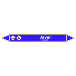 Marqueur de Tuyauterie - Javel - NFX 08-105 - Vinyle Laminé