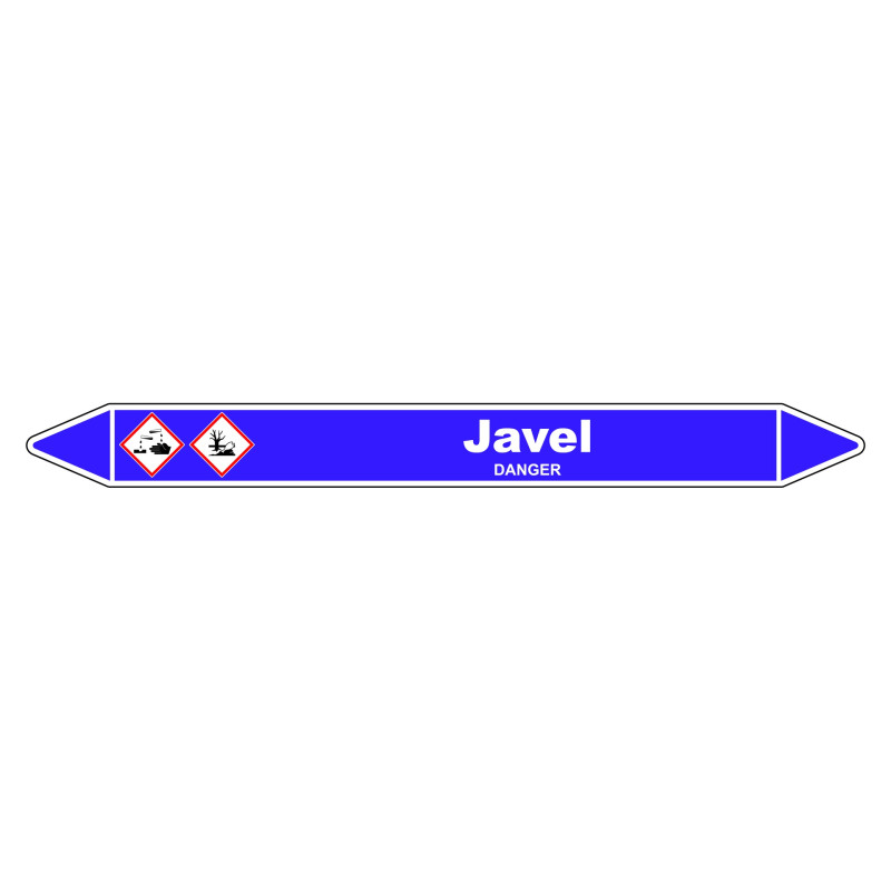 Marqueur de Tuyauterie - Javel - NFX 08-105 - Vinyle Laminé