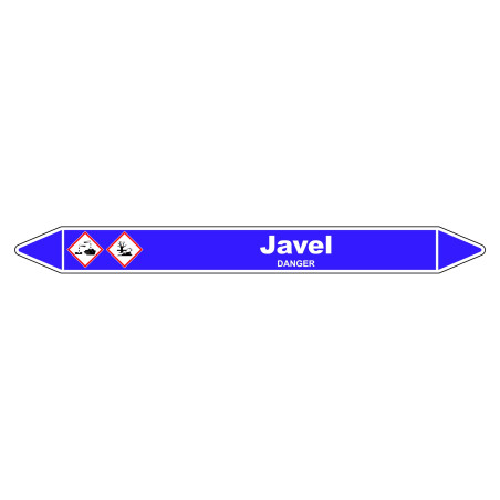 Marqueur de Tuyauterie - Javel - NFX 08-105 - Vinyle Laminé