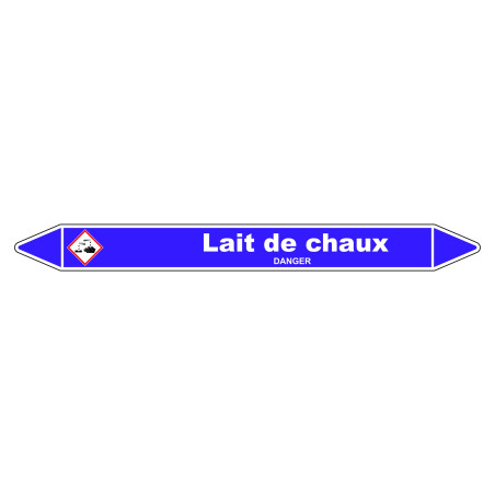 Marqueur de Tuyauterie - Lait de Chaux - NFX 08-105 - Vinyle Laminé