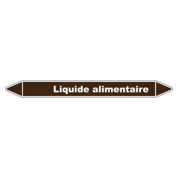 Marqueur de Tuyauterie Liquide alimentaire 150 x 12 mm Vinyle Laminé