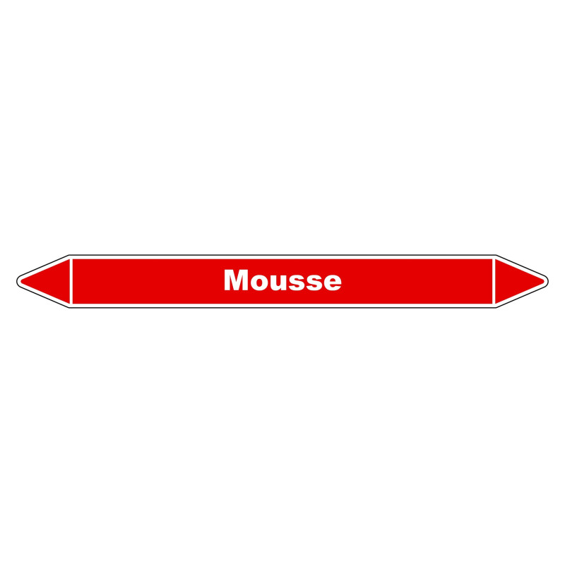 Marqueur de Tuyauterie - Mousse - NFX 08-105 - Vinyle Laminé