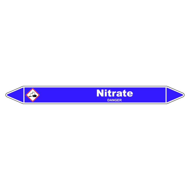 Marqueur de Tuyauterie - Nitrate - NFX 08-105 - Vinyle Laminé