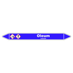 Marqueur de Tuyauterie - Oleum - NFX 08-105 - Vinyle Laminé