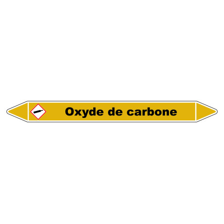 Marqueur de Tuyauterie "Oxyde de carbone" en Vinyle Laminé