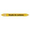 Marqueur de Tuyauterie "Oxyde de carbone" en Vinyle Laminé