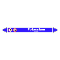Marqueur de Tuyauterie - Potassium - NFX 08-105 - Vinyle Laminé