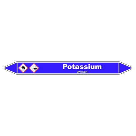Marqueur de Tuyauterie - Potassium - NFX 08-105 - Vinyle Laminé