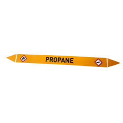 Marqueur de Tuyauterie - Propane - Norme NFX 08-105 - Vinyle Laminé