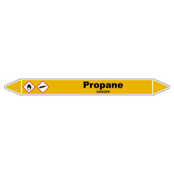 Marqueur de Tuyauterie - Propane - Norme NFX 08-105 - Vinyle Laminé
