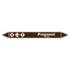Marqueur de Tuyauterie Propanol 150 x 12 mm Vinyle Laminé