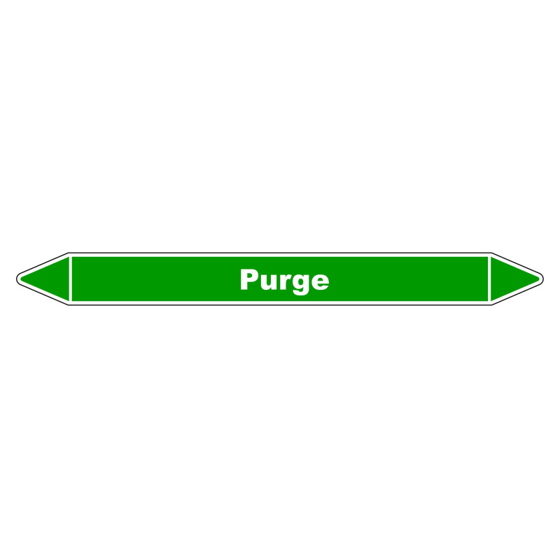 Marqueur de Tuyauterie - Purge - NFX 08-105 - Vinyle Laminé