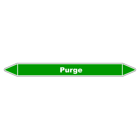 Marqueur de Tuyauterie - Purge - NFX 08-105 - Vinyle Laminé