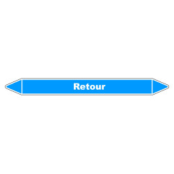 Marqueur de Tuyauterie - Retour Air - NFX 08-105 - Vinyle Laminé