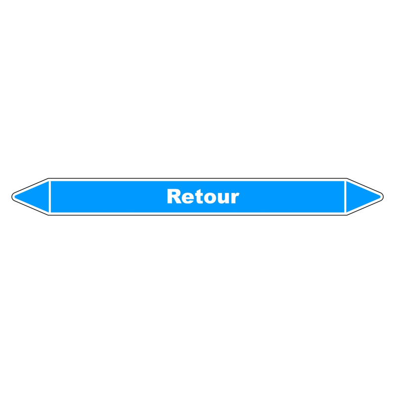 Marqueur de Tuyauterie - Retour Air - NFX 08-105 - Vinyle Laminé