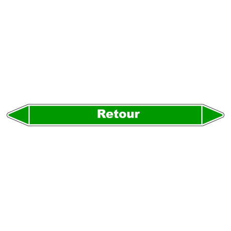 Marqueur de Tuyauterie - Retour - NFX 08-105 - Vinyle Laminé