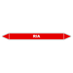 Marqueur de Tuyauterie - RIA - NFX 08-105 - Vinyle Laminé