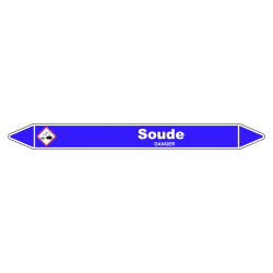 Marqueur de Tuyauterie - Soude - NFX 08-105 - Vinyle Laminé