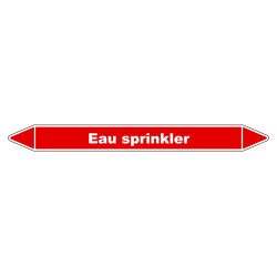 Marqueur de Tuyauterie - Sprinkler - NFX 08-105 - Vinyle Laminé
