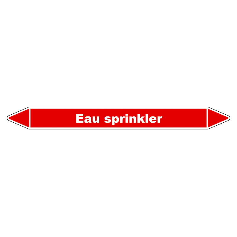 Marqueur de Tuyauterie - Sprinkler - NFX 08-105 - Vinyle Laminé