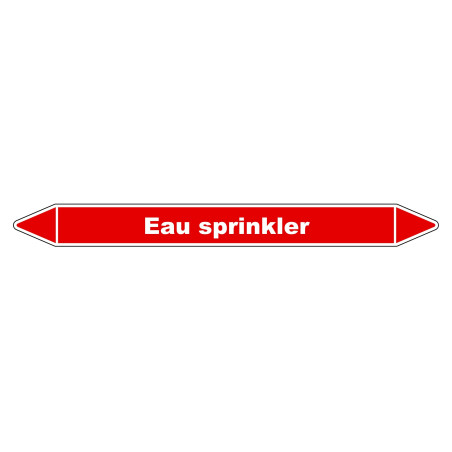 Marqueur de Tuyauterie - Sprinkler - NFX 08-105 - Vinyle Laminé