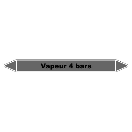 Marqueur de Tuyauterie - Vapeur 4 bars - NFX 08-105 - Vinyle Laminé