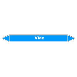 Marqueur de Tuyauterie "Vide" en Vinyle Laminé