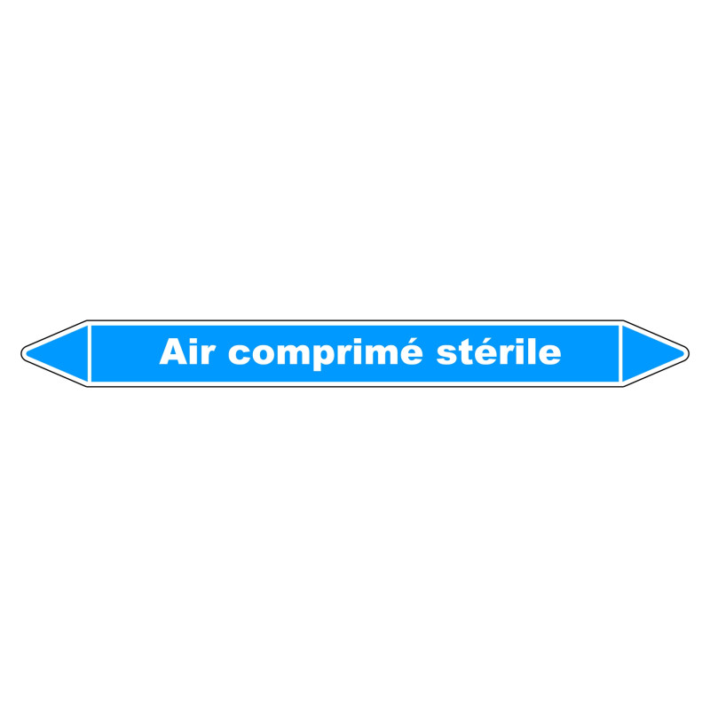 Marqueur de Tuyauterie - Air Comprimé Stérile - NFX 08-105 - Vinyle Laminé