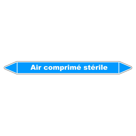 Marqueur de Tuyauterie - Air Comprimé Stérile - NFX 08-105 - Vinyle Laminé