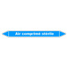 Marqueur de Tuyauterie - Air Comprimé Stérile - NFX 08-105 - Vinyle Laminé
