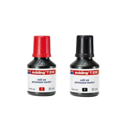 Marqueur Permanent - Recharge en Encre Pigmentée T 25 pour Modèles EDDING®- 30 mL