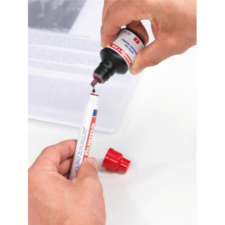 Marqueur Permanent - Recharge en Encre Pigmentée T 25 pour Modèles EDDING - 30 mL