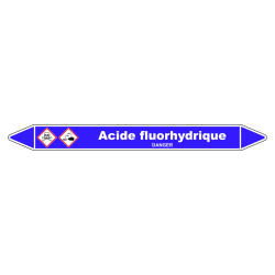 Marqueur de Tuyauterie - Acide Fluorhydrique - NFX 08-105 - Vinyle Laminé